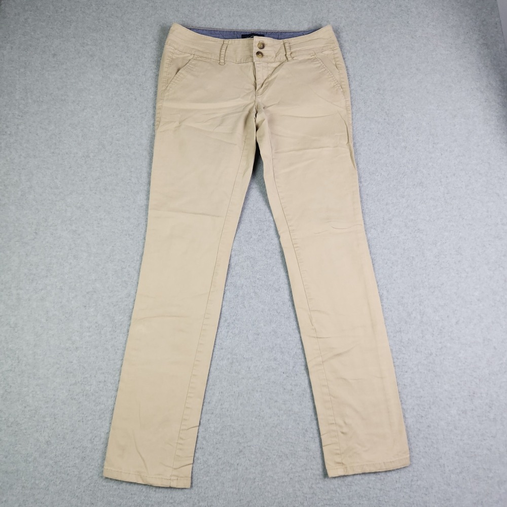 American Eagle Outfitters Chino Pants Women Size 4 Tan High Waisted Straight Leg